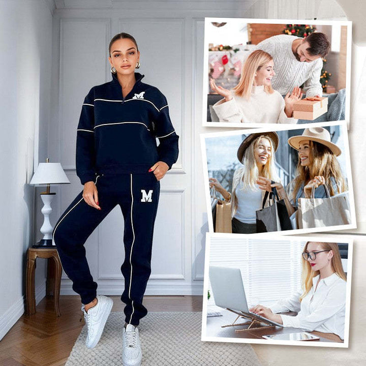 Womens 2 Piece Outfits Lounge Hoodless Pullover Sweatshirt Sweatsuit