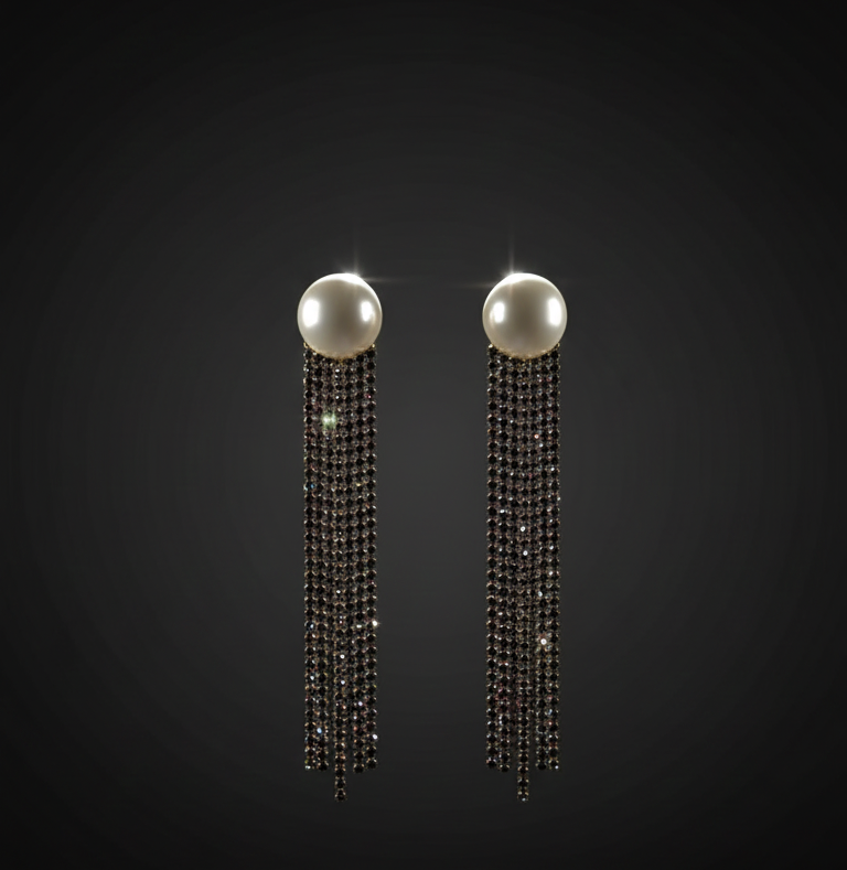 Pearl Tassel Drop Earrings