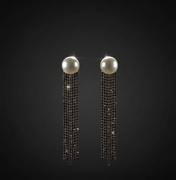 Pearl Tassel Drop Earrings