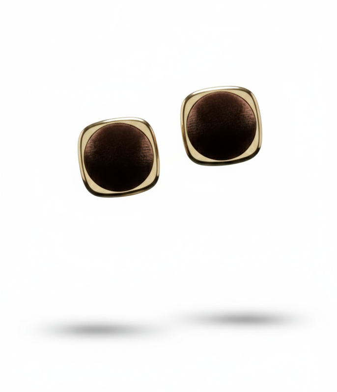 Gold Tone Pearl Stud Earrings with Oval Halo Design