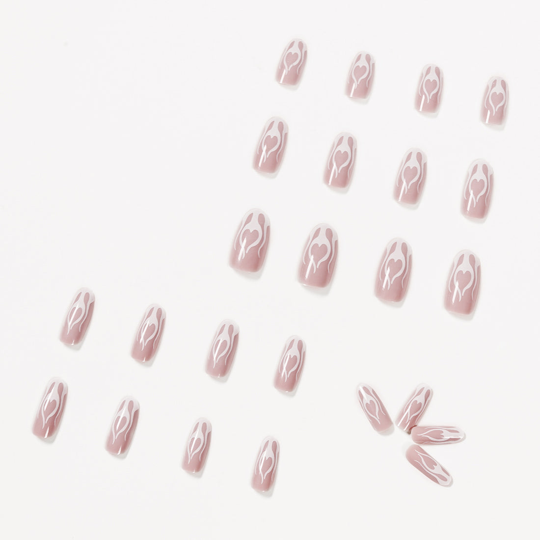 White Flame Soft Armor Wear Finished Nail Beauty Fake Nails Nail