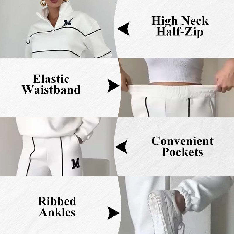Womens 2 Piece Outfits Lounge Hoodless Pullover Sweatshirt Sweatsuit