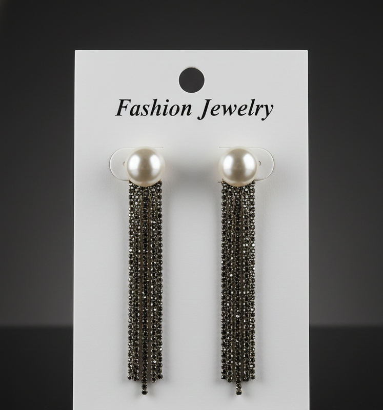 Pearl Tassel Drop Earrings