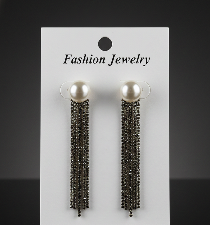 Pearl Tassel Drop Earrings