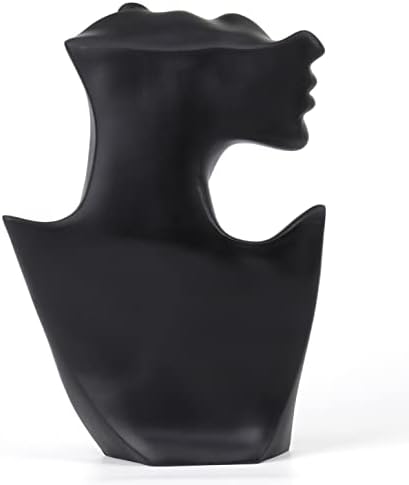 SOUJOY Jewelry Display Stand, Mannequin Earring Stand, Black Resin Pendant, Boutique Bust Holder Organizer for Show Jewelry, Necklace, Earrings, Rings