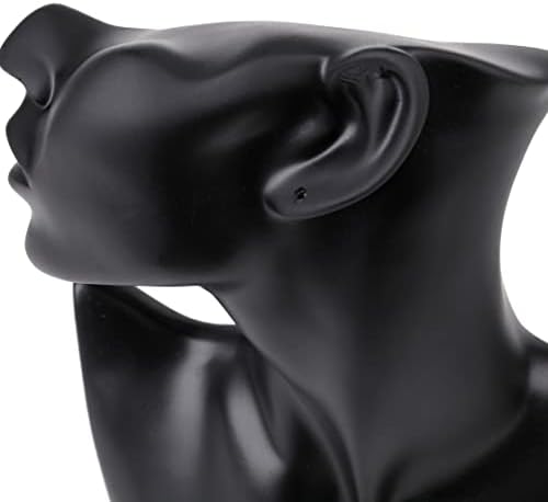 SOUJOY Jewelry Display Stand, Mannequin Earring Stand, Black Resin Pendant, Boutique Bust Holder Organizer for Show Jewelry, Necklace, Earrings, Rings