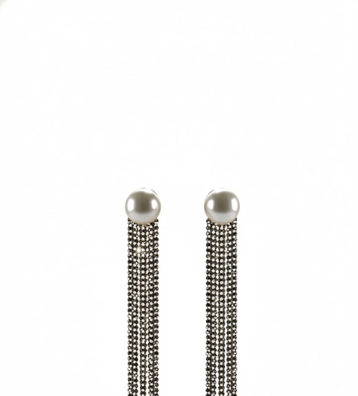 Pearl Tassel Drop Earrings