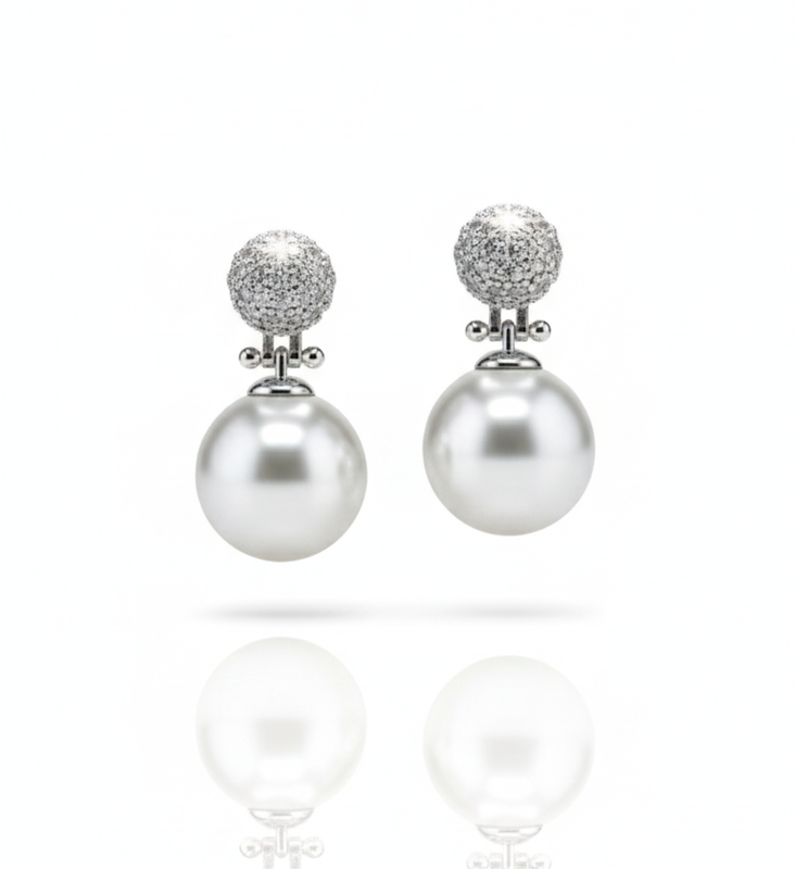 Silver Pearl Drop Earrings