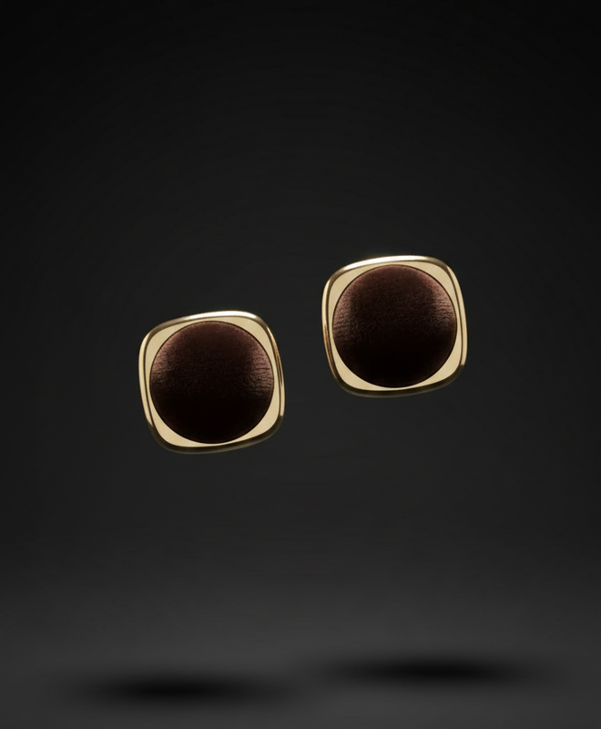 Gold Tone Pearl Stud Earrings with Oval Halo Design