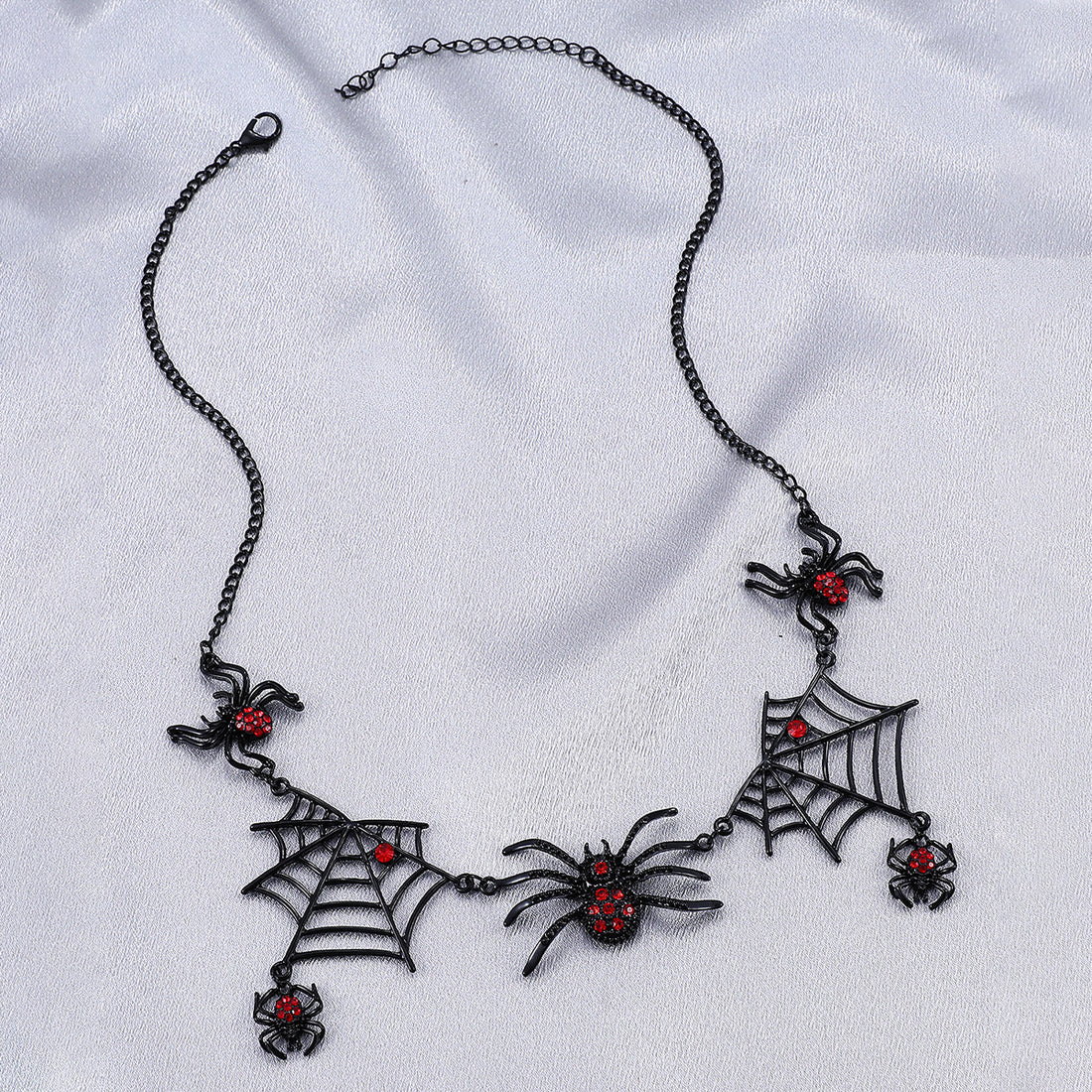 Halloween Spider And Spider Web Necklace Personality Clavicle Necklace