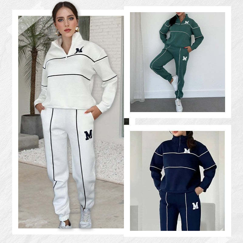 Womens 2 Piece Outfits Lounge Hoodless Pullover Sweatshirt Sweatsuit
