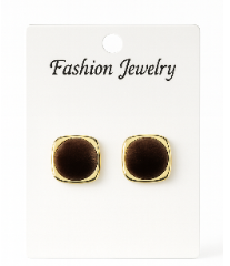 Gold Tone Pearl Stud Earrings with Oval Halo Design