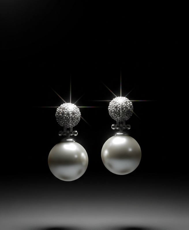 Silver Pearl Drop Earrings