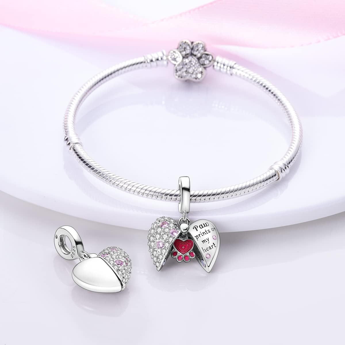 MULA 925 Sterling Silver Charms for Bracelets and Necklaces Dangle Pendants Beads Charms Jewelry Charm for Women Mother