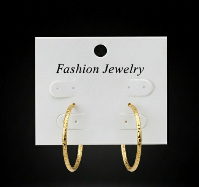 Gold Hoop Earrings Minimal Style
