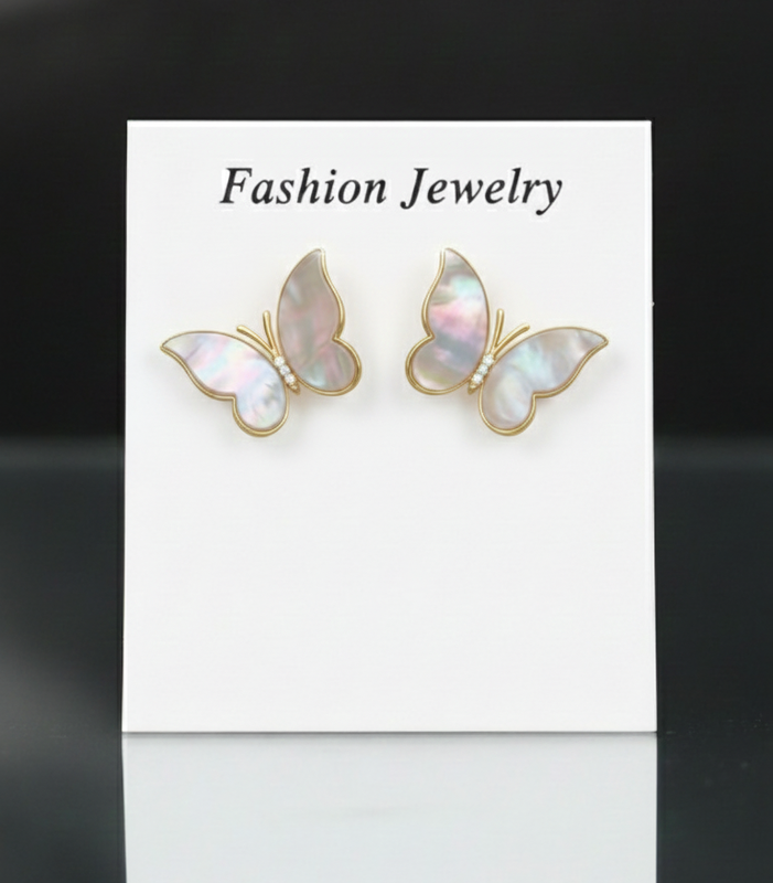 Butterfly Mother of Pearl Stud Earrings