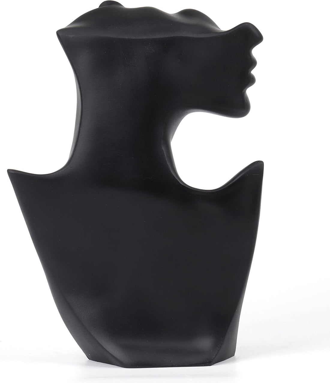 SOUJOY Jewelry Display Stand, Mannequin Earring Stand, Black Resin Pendant, Boutique Bust Holder Organizer for Show Jewelry, Necklace, Earrings, Rings