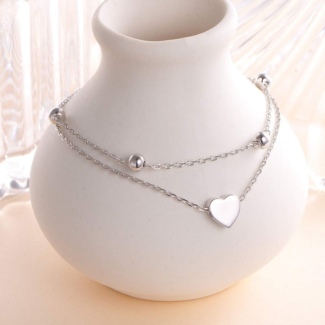 S925 Sterling Silver Evil Eye Hamsa Hand/Butterfly/Cross/Celtic Knot/Infinity/Heart Anklets for Women Girls, Adjustable 9 10 11 Inches Foot Chain Jewelry