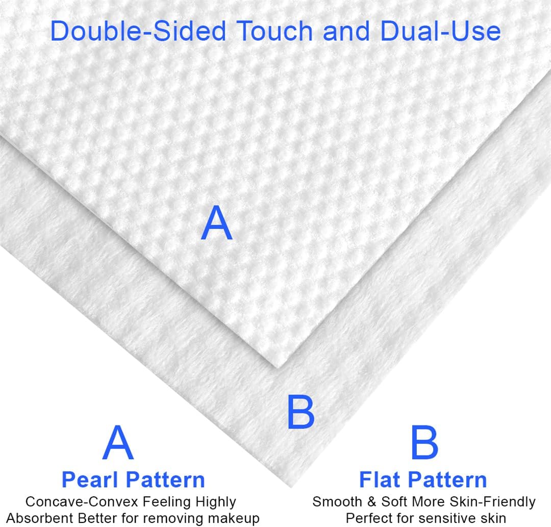 Face Towels 120 Count Cotton Facial Dry Wipes Face Cloths Facial Towel Disposable Unscented Cotton Tissues Face Towelettes for Makeup Removing Cleaning Traveling 2 Pack