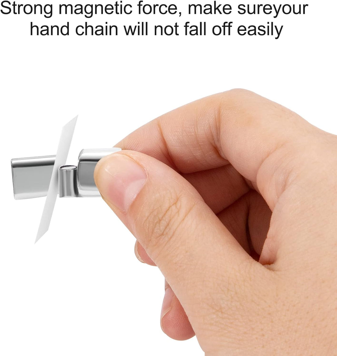 Bracelet Clasp Magnetic Jewelry Clasps Stainless Steel Leather Cord End Clasps for DIY Rope Bracelet Necklace Buckle Jewelry Making Hole: 12x6mm Silver 6 Pieces