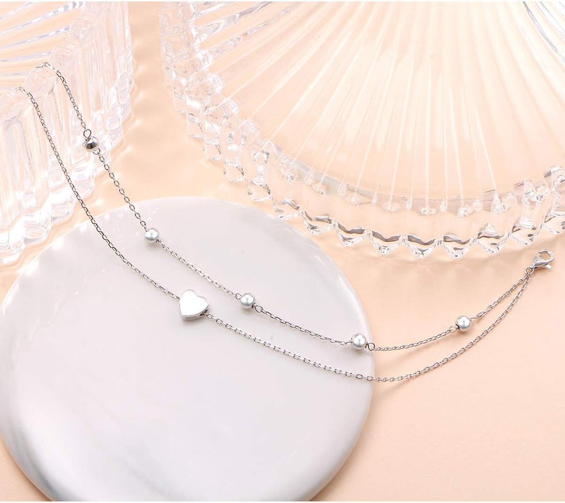 S925 Sterling Silver Evil Eye Hamsa Hand/Butterfly/Cross/Celtic Knot/Infinity/Heart Anklets for Women Girls, Adjustable 9 10 11 Inches Foot Chain Jewelry