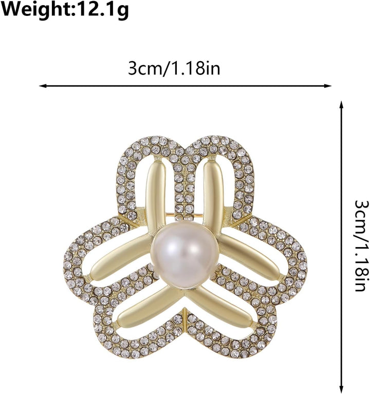 FAIRYGATE Pin Badges Brooch for Women Elegant Simulated Crystal Vintage Enamel Collar Pins Art Deco Jewellery for Men Lady Girl Female