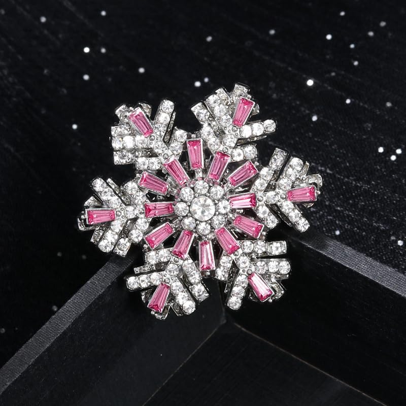 Christmas Xmas Rhinestone Brooch New Year Tree Star Snow Pin Badge Brooch Memorabilia Gift Decorations