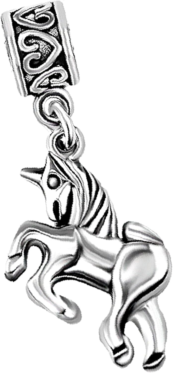 Girls Magical Unicorn Sparkly Crystal Silver Plated Adjustable Charm Bracelet with Gift Box Set Birthday Gifts for Girls Birthday Jewellery for Girls Kids Jewelry for Girls