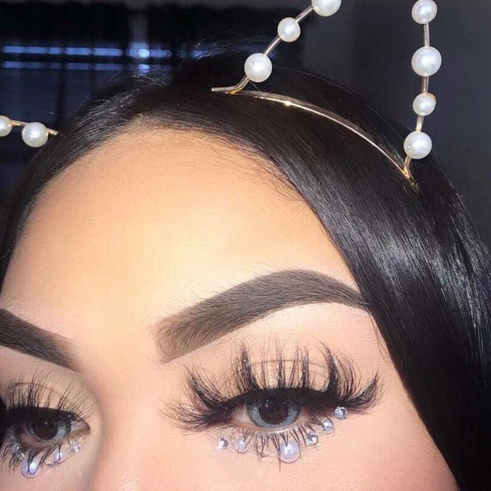 OCHILIMA 25mm Lashes Handmade Strip Eyelashes Dramatic Long Soft Wispy 3D False Eyelashes for Women Bold Makeup 7 Pairs Fluffy Lashes