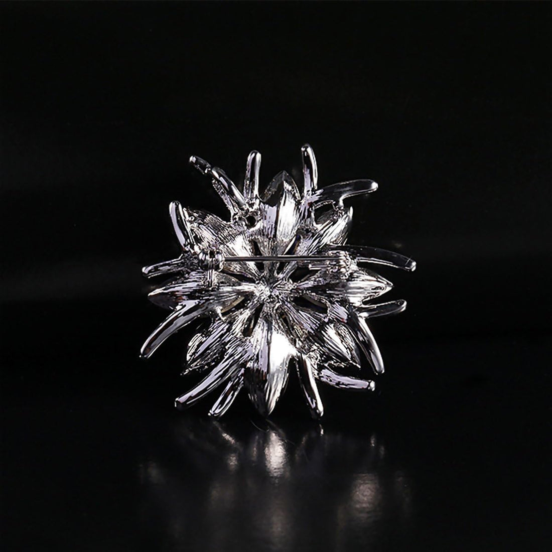 Flower Brooch Pin For Women Brides Created Blue Crystal Brooch, Crystal, Crystal