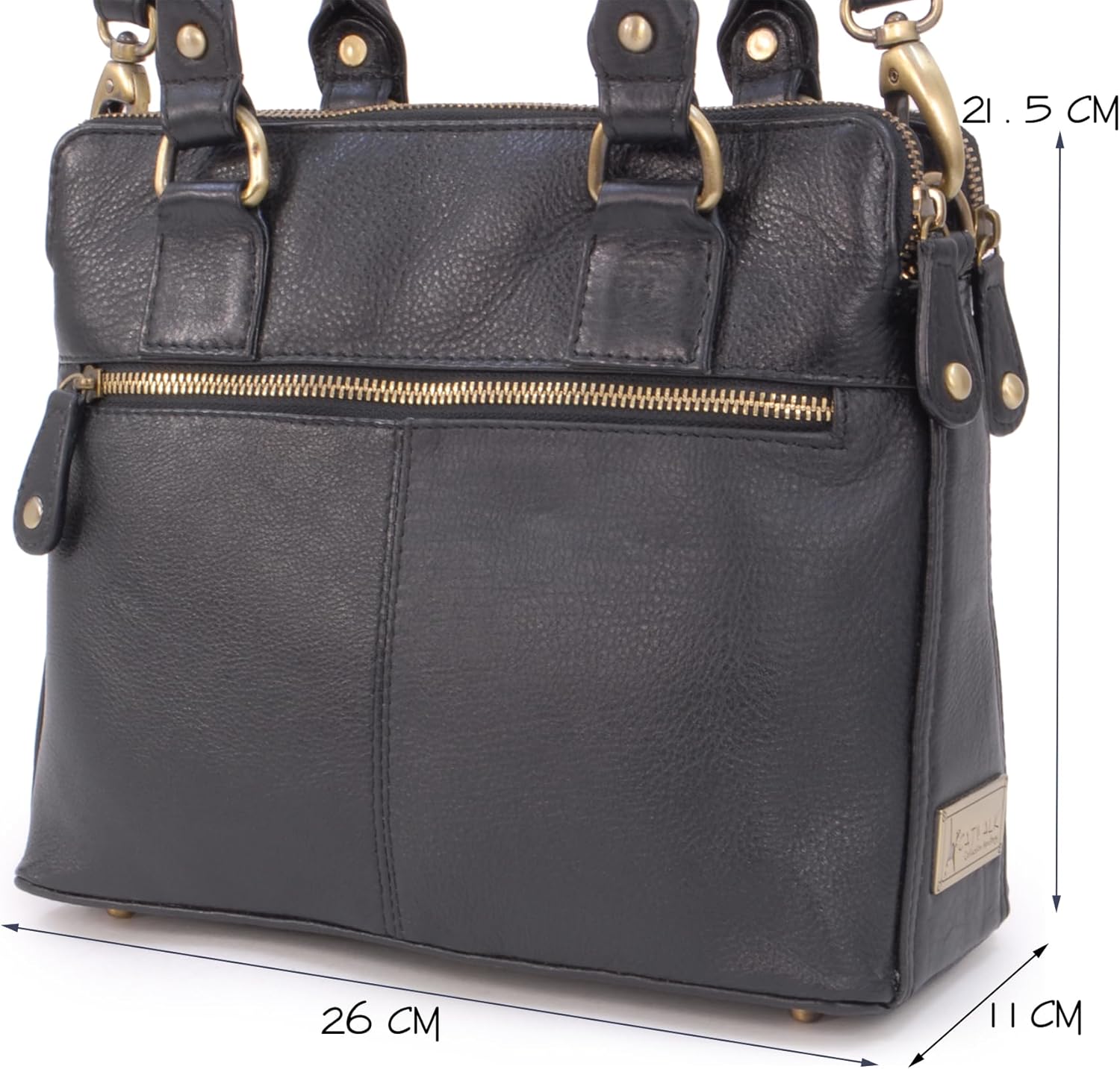 Catwalk Collection Handbags - Women's Leather Crossbody Bag - Medium Shoulder Bag - Tote With Detachable Adjustable Strap - Vicky