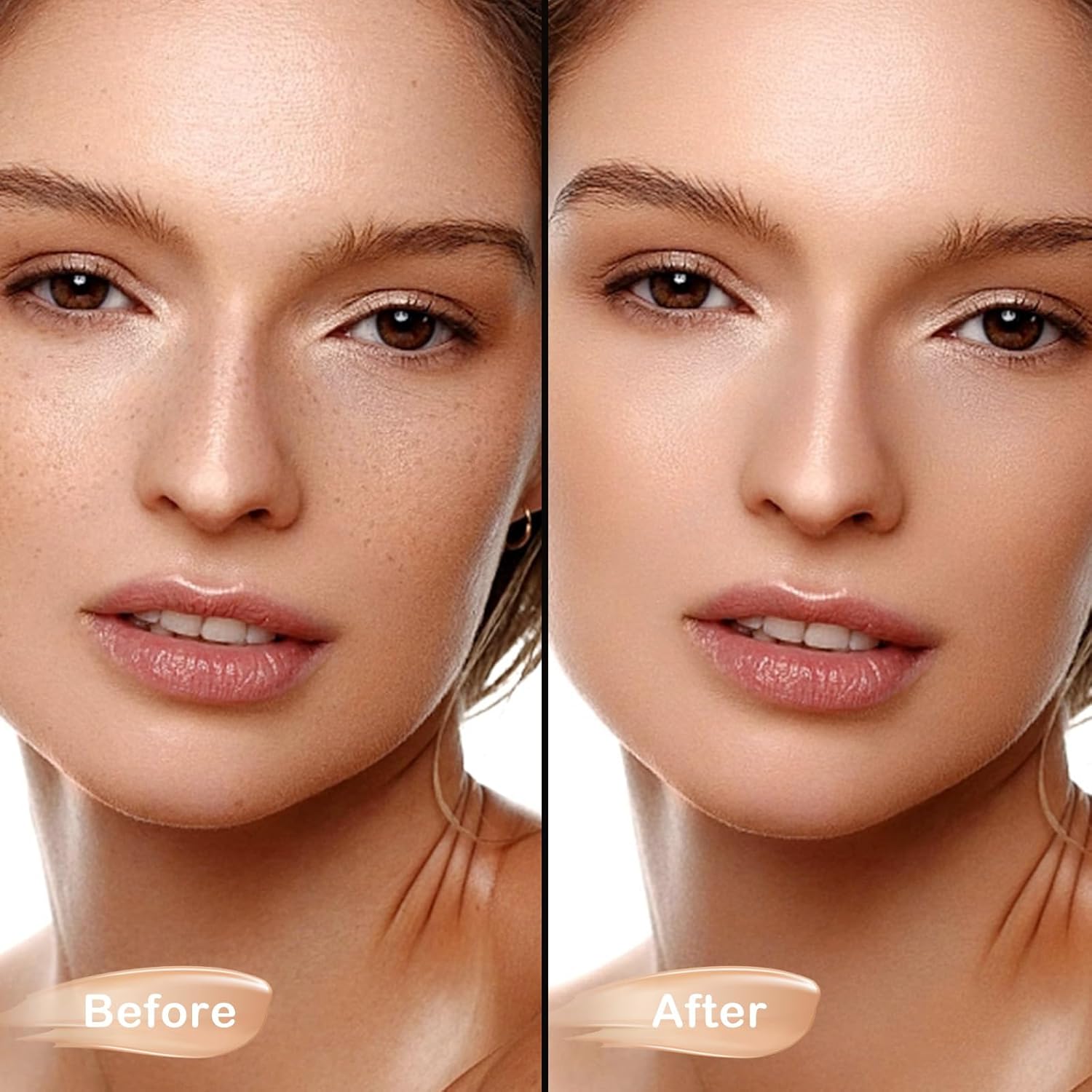 SIAMHOO Air Cushion CC Cream Foundation Full Coverage Makeup Sunscreen SPF50+ Lightweight Long-lasting Oil Control for All Skin Types, Refill Included, 15g*2 (Natural)