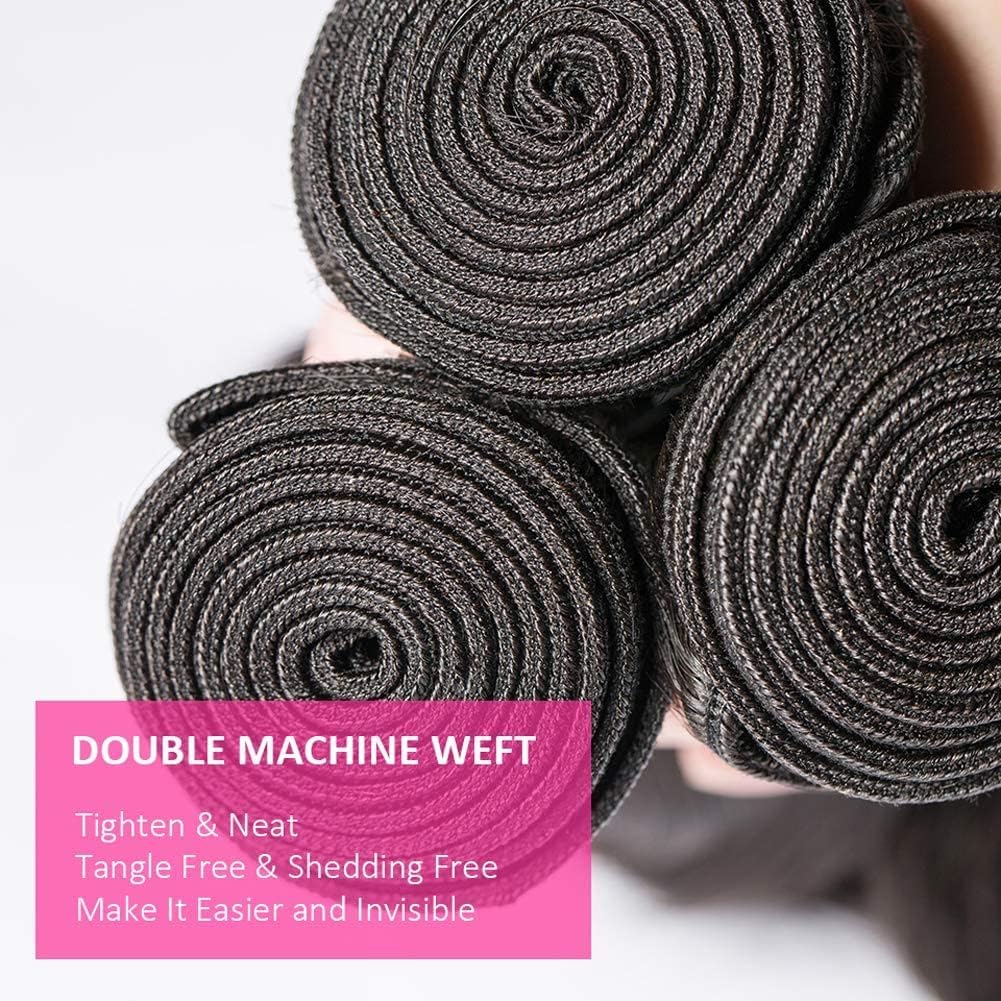 Body Wave Bundles Human Hair Bundles 10A Grade 100% Unprocessed Brazilian Virgin Hair Bundles Body Weave Wavy Bundles Human Hair (18 20 22 24)