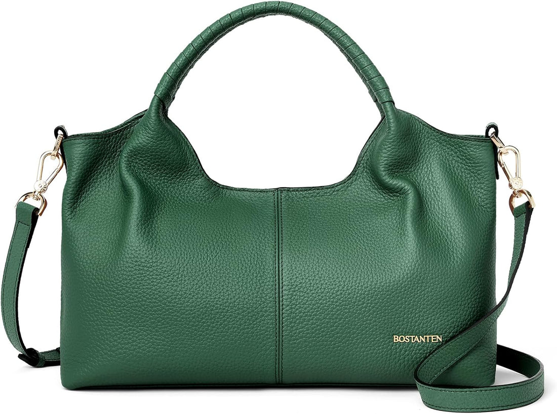BOSTANTEN Genuine Leather Purses for Women Designer Handbags Crossbody Shoulder Bags Top Handle Satchel