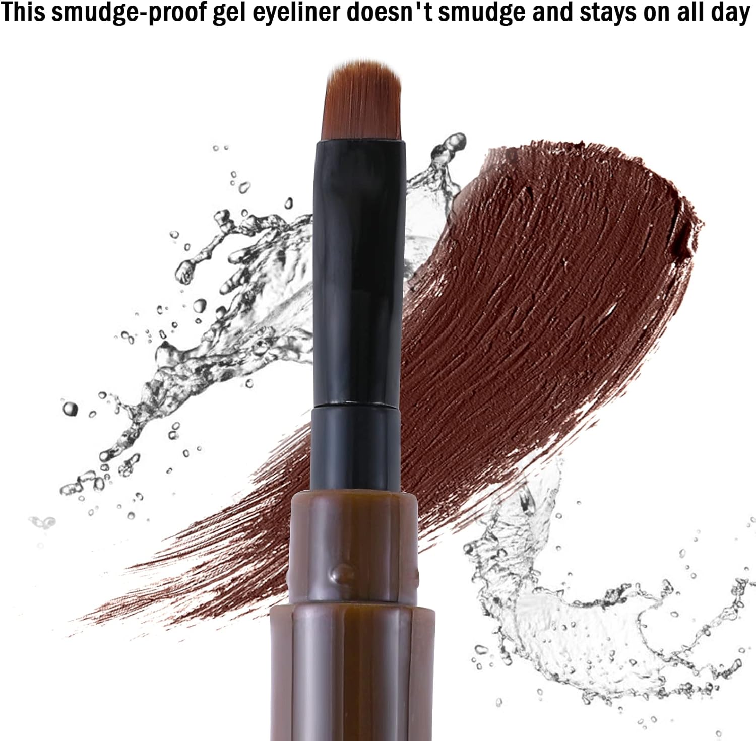 Boobeen Eyeliner Waterproof Gel Eyeliner Smudge-proof Eye Liner Gel Makeup Eye Makeup Set Long-lasting For All Day Easy to Apply (Brown)