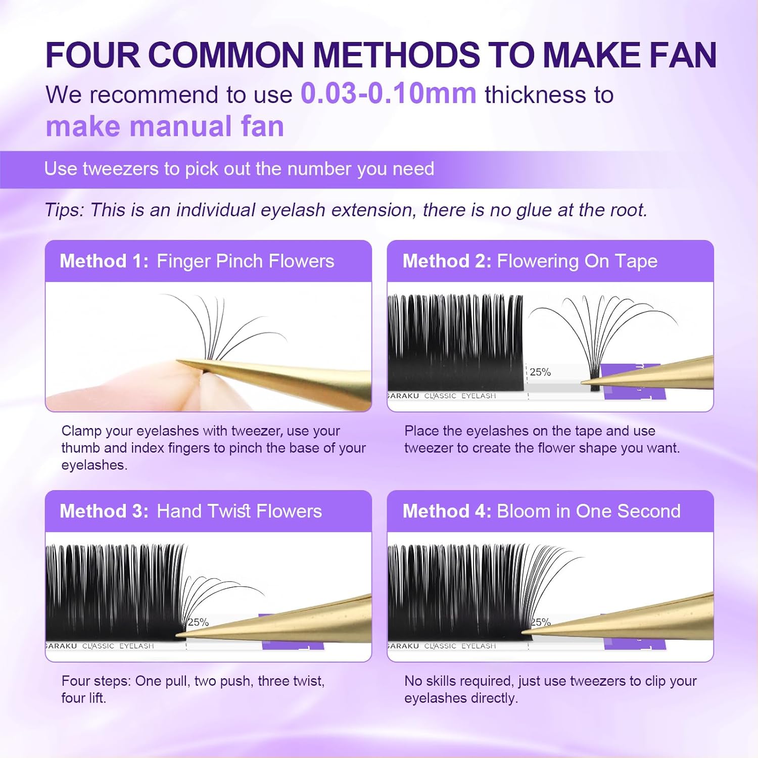 NAGARAKU Extension Eyelash Supplies Classic 1:1 Lashes Individual Volume Lash Extensions Soft Single Eyelashes Natural Semi Permanent Eyelashes Matte Black 16 Rows (0.03mm D Curl 8mm)