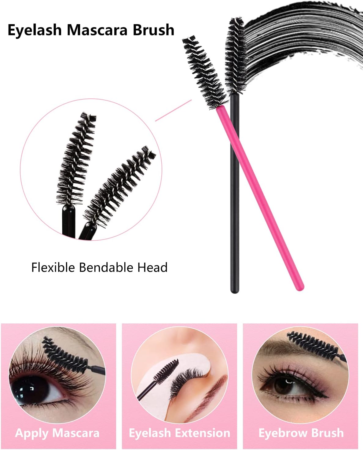 LIONVISON Disposable Makeup Applicators, Makeup Mixing Palette with Spatula and 262 PCS Disposable Makeup Brush Tools, Mascara Wands Lip Brushes Eyeliner Brushes Makeup Hair Clips with Organizer Box