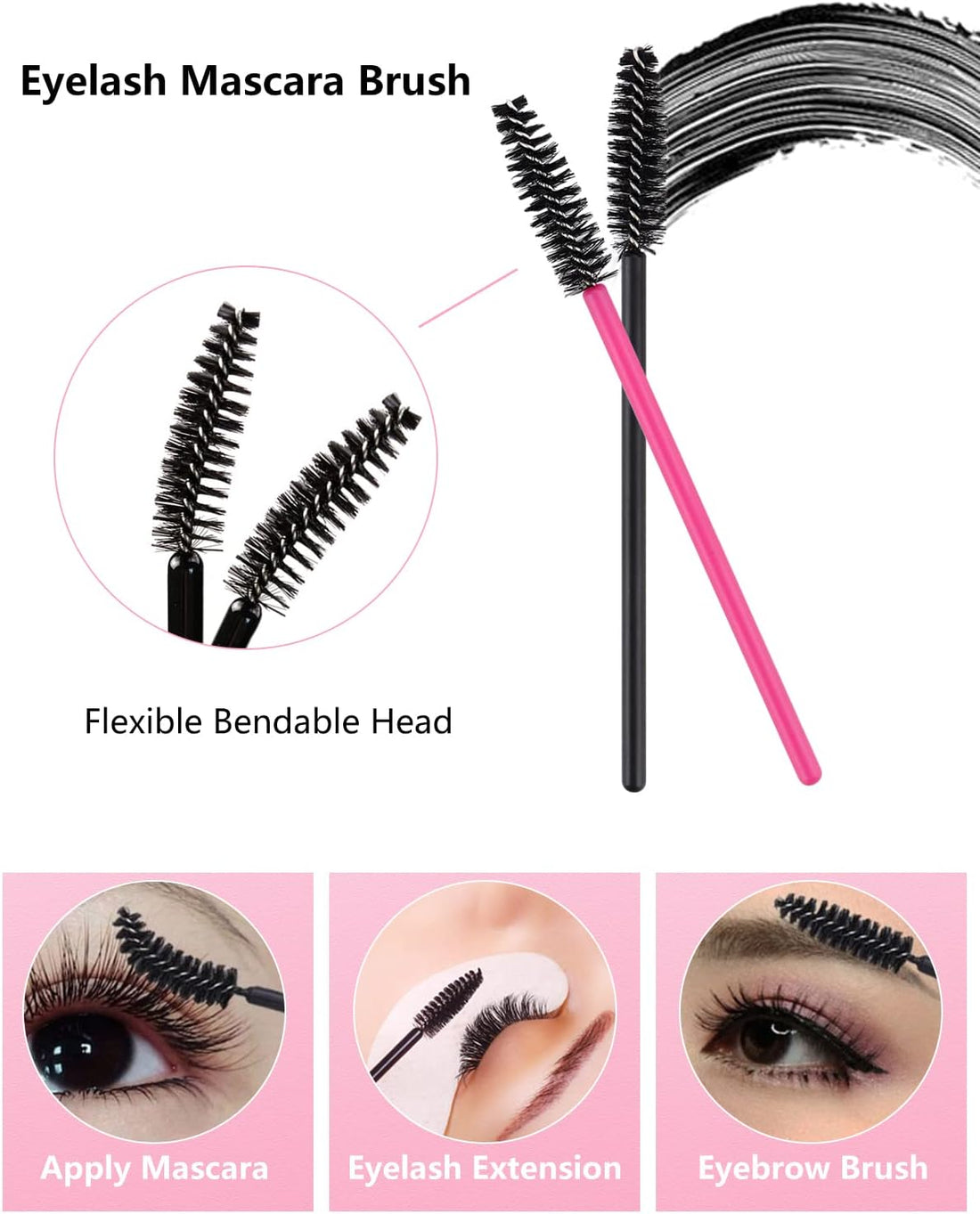 LIONVISON Disposable Makeup Applicators, Makeup Mixing Palette with Spatula and 262 PCS Disposable Makeup Brush Tools, Mascara Wands Lip Brushes Eyeliner Brushes Makeup Hair Clips with Organizer Box