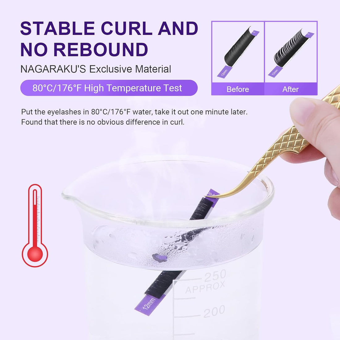 NAGARAKU Extension Eyelash Supplies Classic 1:1 Lashes Individual Volume Lash Extensions Soft Single Eyelashes Natural Semi Permanent Eyelashes Matte Black 16 Rows (0.03mm D Curl 8mm)