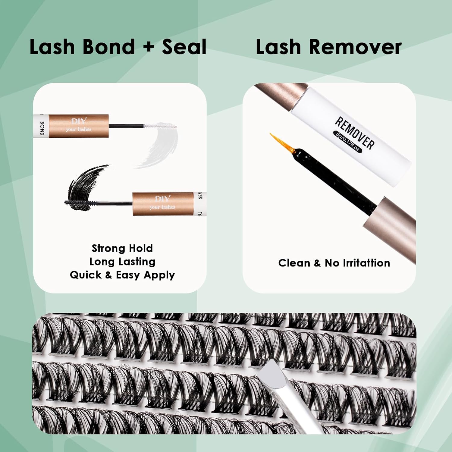 Cluster Lashes 168pcs Lash Clusters 10-18mm Individual Eyelashes Natural Eyelashes Soft Eyelash Clusters Lash Extensions Kit DIY Lashes Individual Cluster Kit with Bond and Seal and Remover-M37+M38