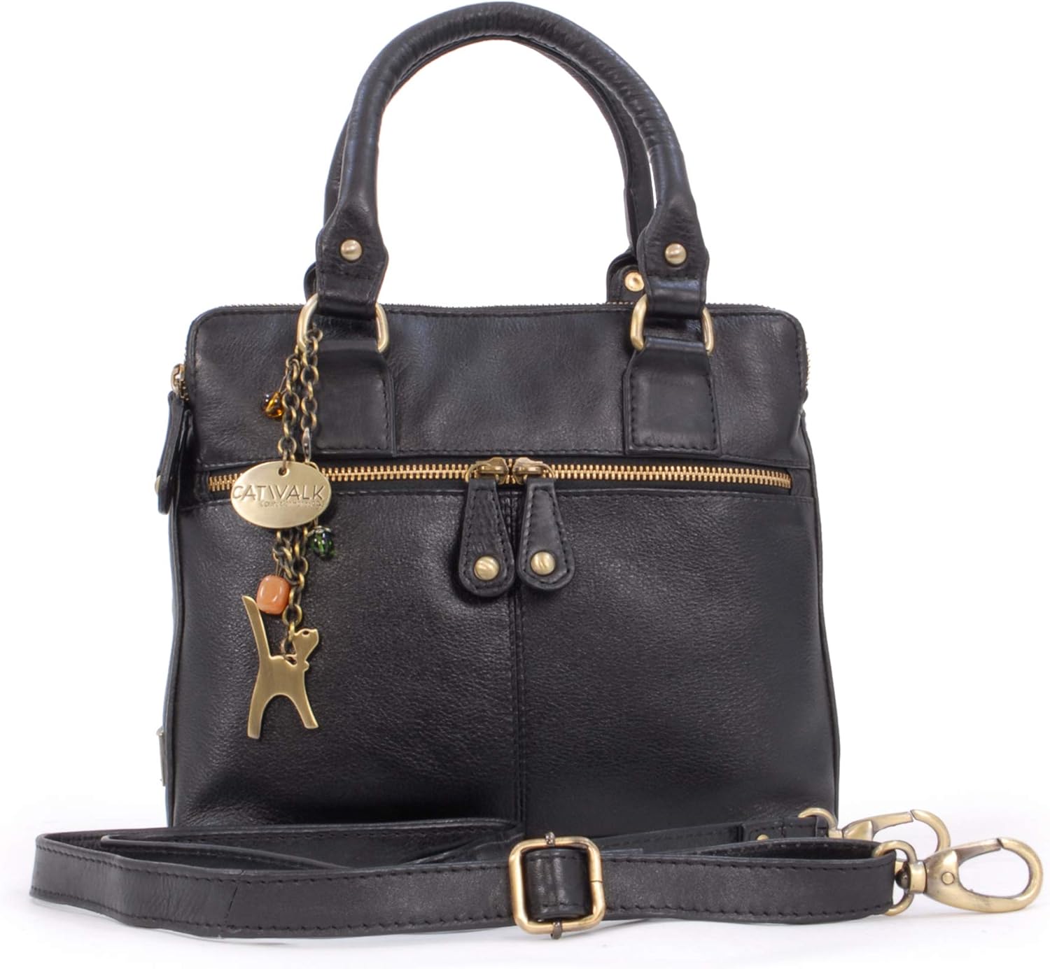 Catwalk Collection Handbags - Women's Leather Crossbody Bag - Medium Shoulder Bag - Tote With Detachable Adjustable Strap - Vicky