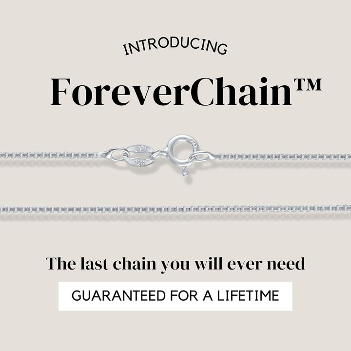 KISPER 925 Sterling Silver 1mm Thin Italian Box Chain Necklace