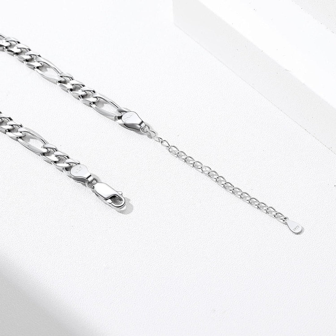 Ankle Bracelet Sterling Silver Figaro Anklet Chain for Women Teen Women Feet Sturdy Chains