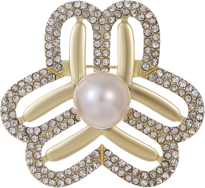 FAIRYGATE Pin Badges Brooch for Women Elegant Simulated Crystal Vintage Enamel Collar Pins Art Deco Jewellery for Men Lady Girl Female