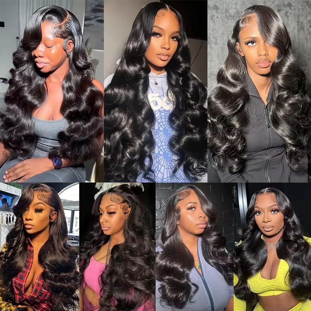 MSGEM Body Wave Bundles Human Hair 3 Bundles 20 22 24 inch 12A Brazilian Body Wave Human Hair Weave 100% Unprocessed Virgin Human Hair Extensions for Black Women Natural Color
