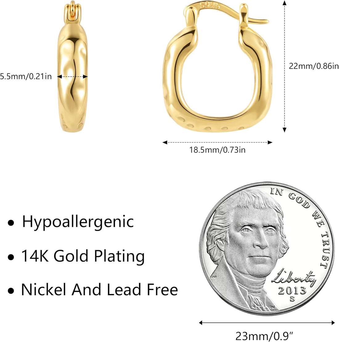 925 Sterling Silver Post Filigree Hoop Earrings for Women Hollow Oval Hoop Earrings Hypoallergenic U Shaped Hoops Earring for Jewelry Gifts