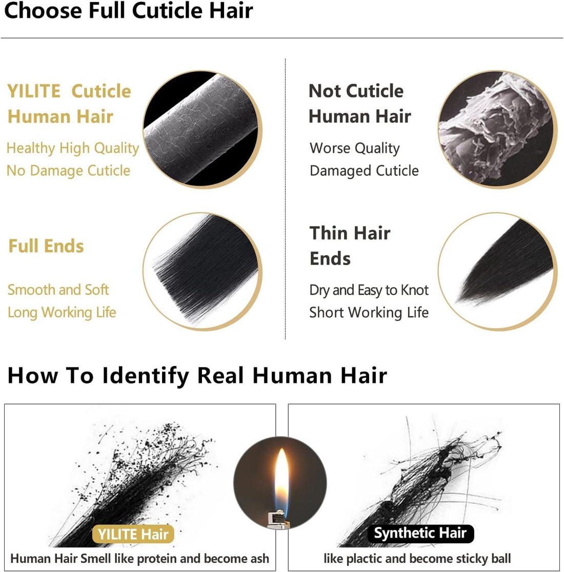 Yilite Clip in Real Human Hair Extensions - 20 Inch, 120g, 8pcs, Double Weft, Medium Brown