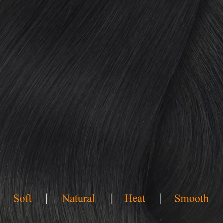 Easyouth Clip in Extensions Real Human Hair Black Clip ins Extensions Straight Jet Black Clip-in Real Hair Extension Double Weft for Daily Life 16 Inch 120g 7Pcs #1