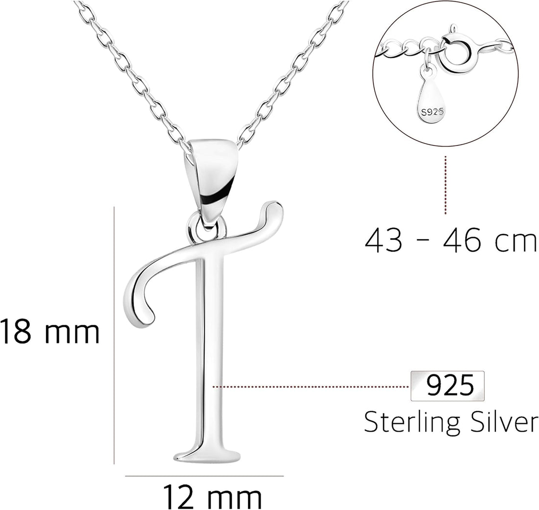 Sofia Milani - Women's Necklace 925 Silver - Letter Pendant