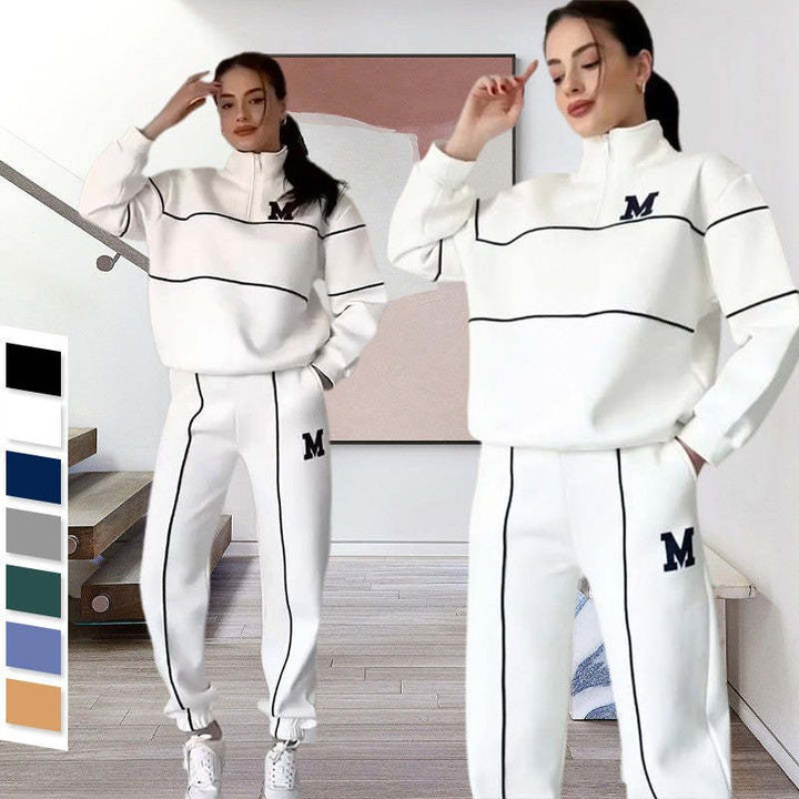 Womens 2 Piece Outfits Lounge Hoodless Pullover Sweatshirt Sweatsuit